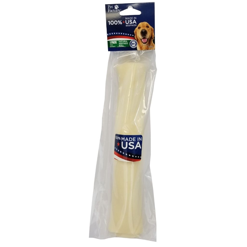 Puffed Rwhide Pet Factory - Retriever Roll Curl Rawhide Large 100% USA Beefhide