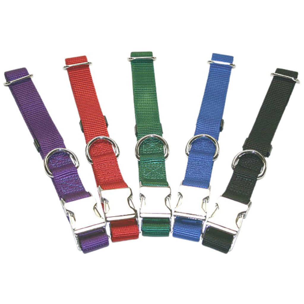 Leather Brothers - Collar Nylon Adjustable With Metal Buckle Large 1"