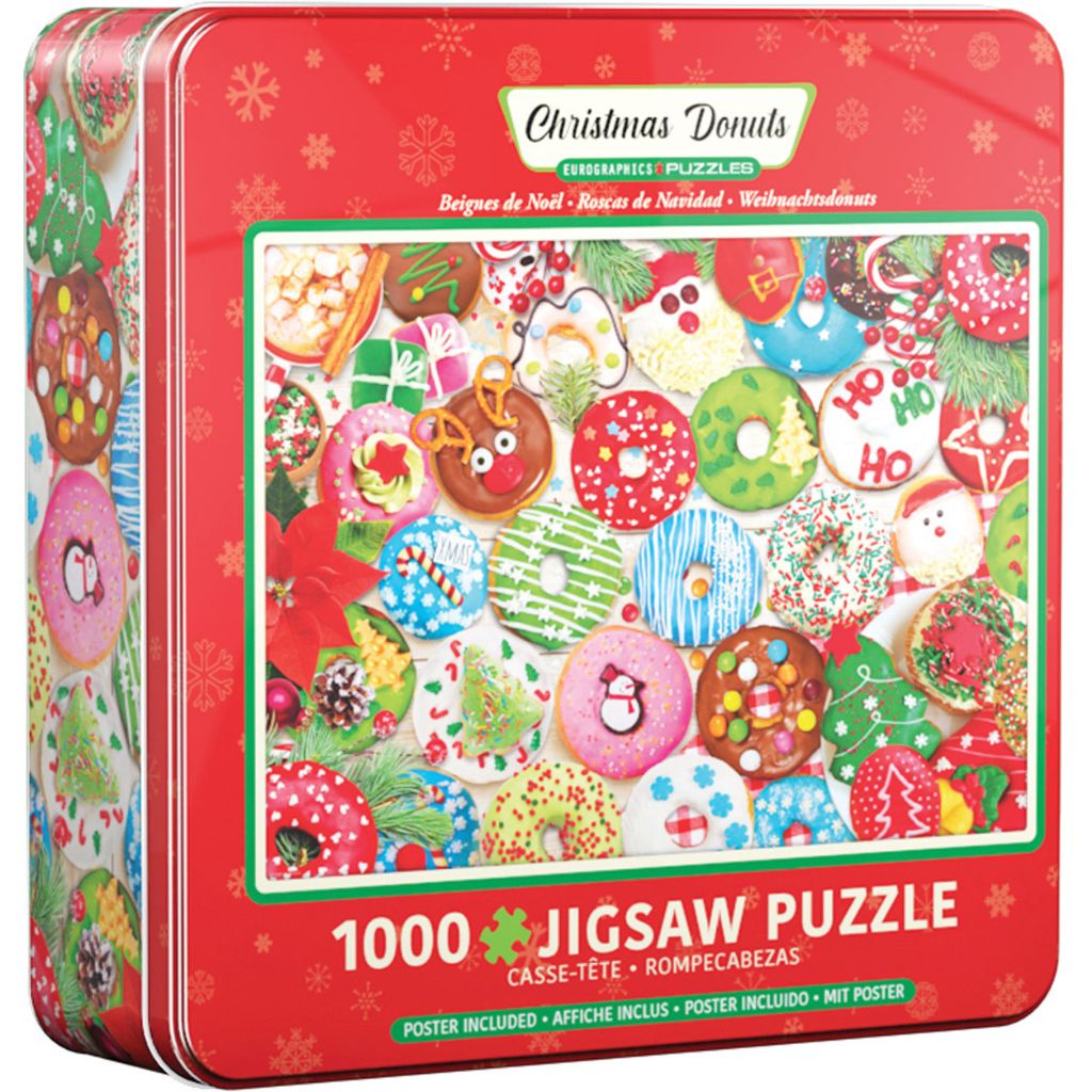 Puzzle Christmas Donuts Tin