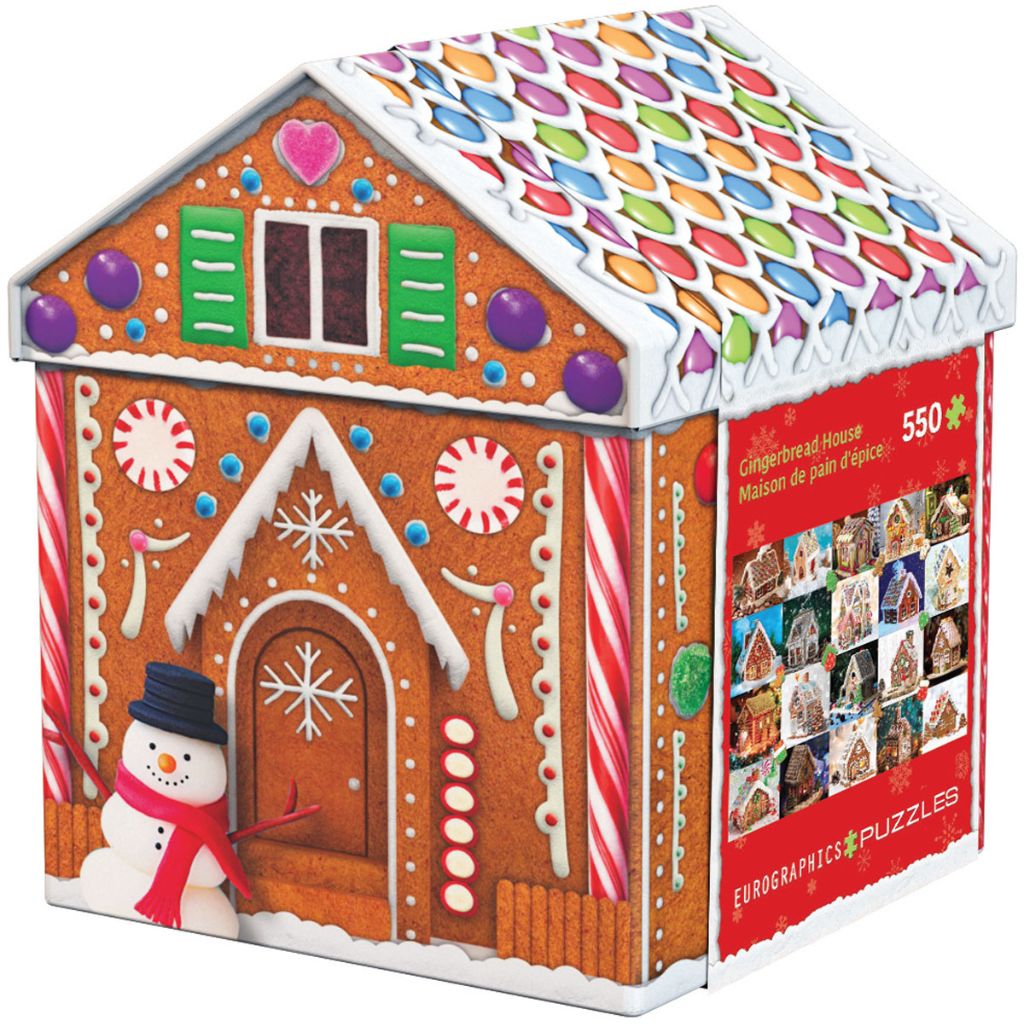 Puzzle Gingerbread House Tin