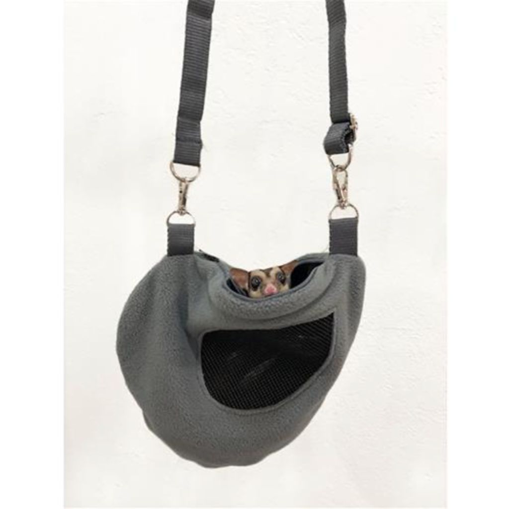 Carry Pouch for Small Animals Teardrop Shape Black