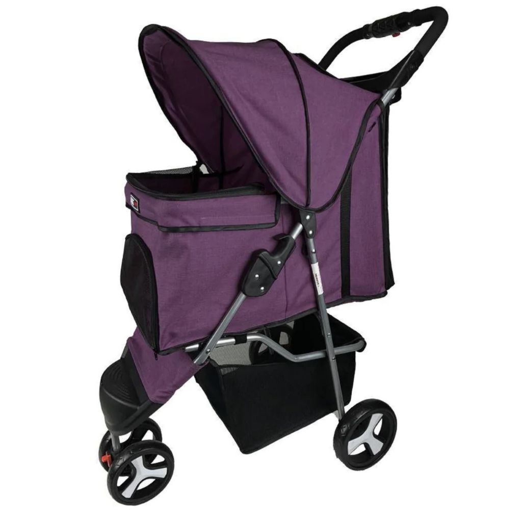 Stroller Three Wheel With Sun Shade & Cupholders