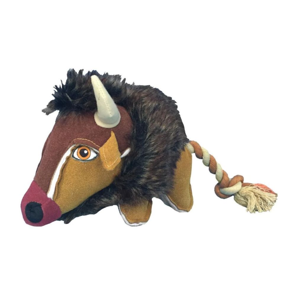 Wild Buffalo W/ Printed Face & Knotted Tail Rope