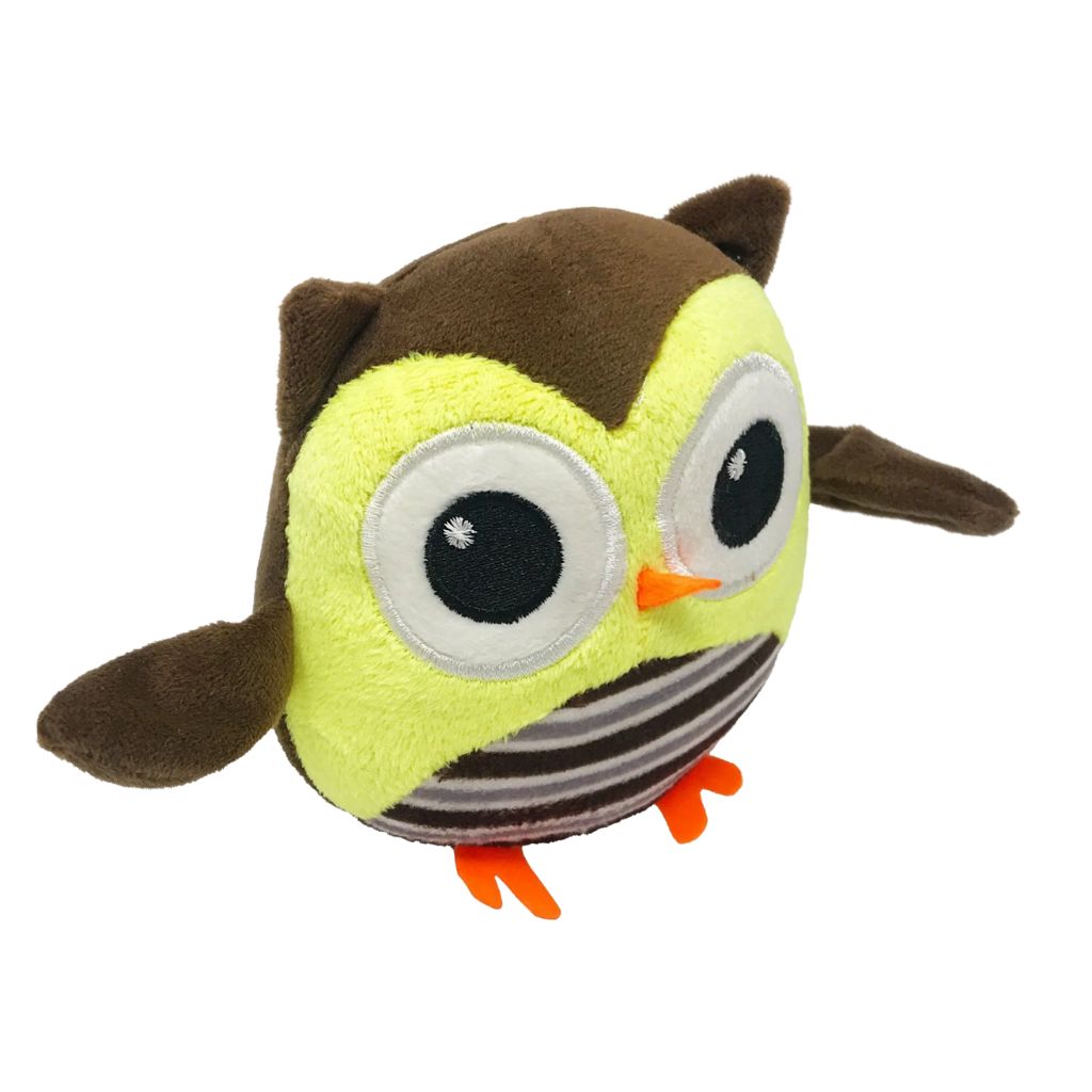 Owl Mini Plush Dog Toy