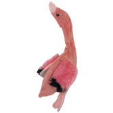 DogLine - Flamingo Crinkle Flatty Plush Dog Toy