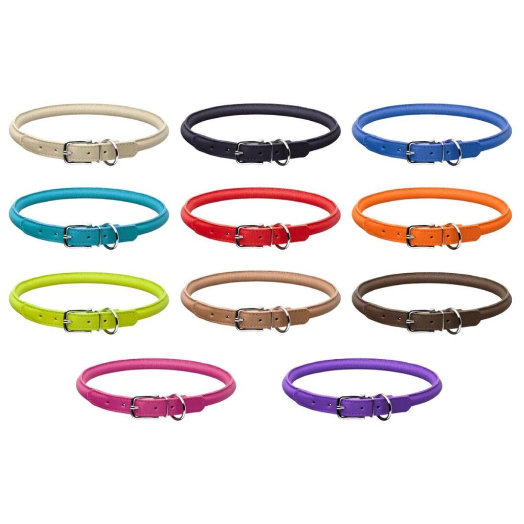 DogLine - Collar Leather Soft Round 1/4