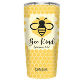 Travel Mug w/ Lid- Bee Kind Yellow w/ Bee