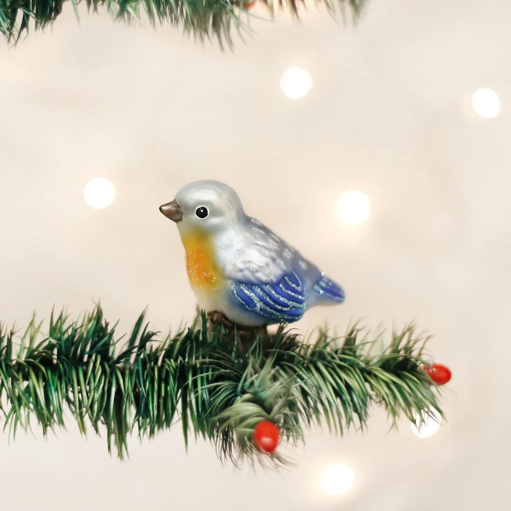 Old World Christmas - Baby Bluebird Clip-On Ornament