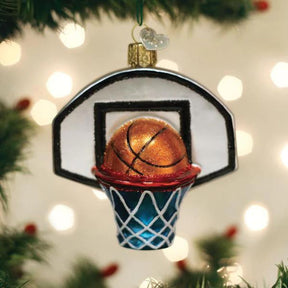 Old World Christmas - Ornament Glass Basketball Hoop