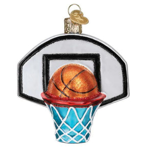 Old World Christmas - Ornament Glass Basketball Hoop