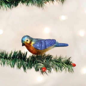 Old World Christmas - Ornament Glass Bluebird w/ Clip