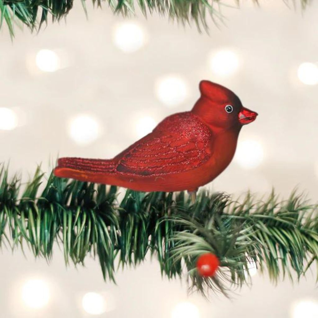 Old World Christmas - Cardinal Bright Clip-On Ornament