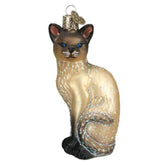 Old World Christmas - Ornament Glass Cat Siamese