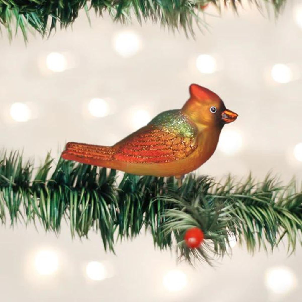 Old World Christmas - Gentle Cardinal Clip-On Ornament