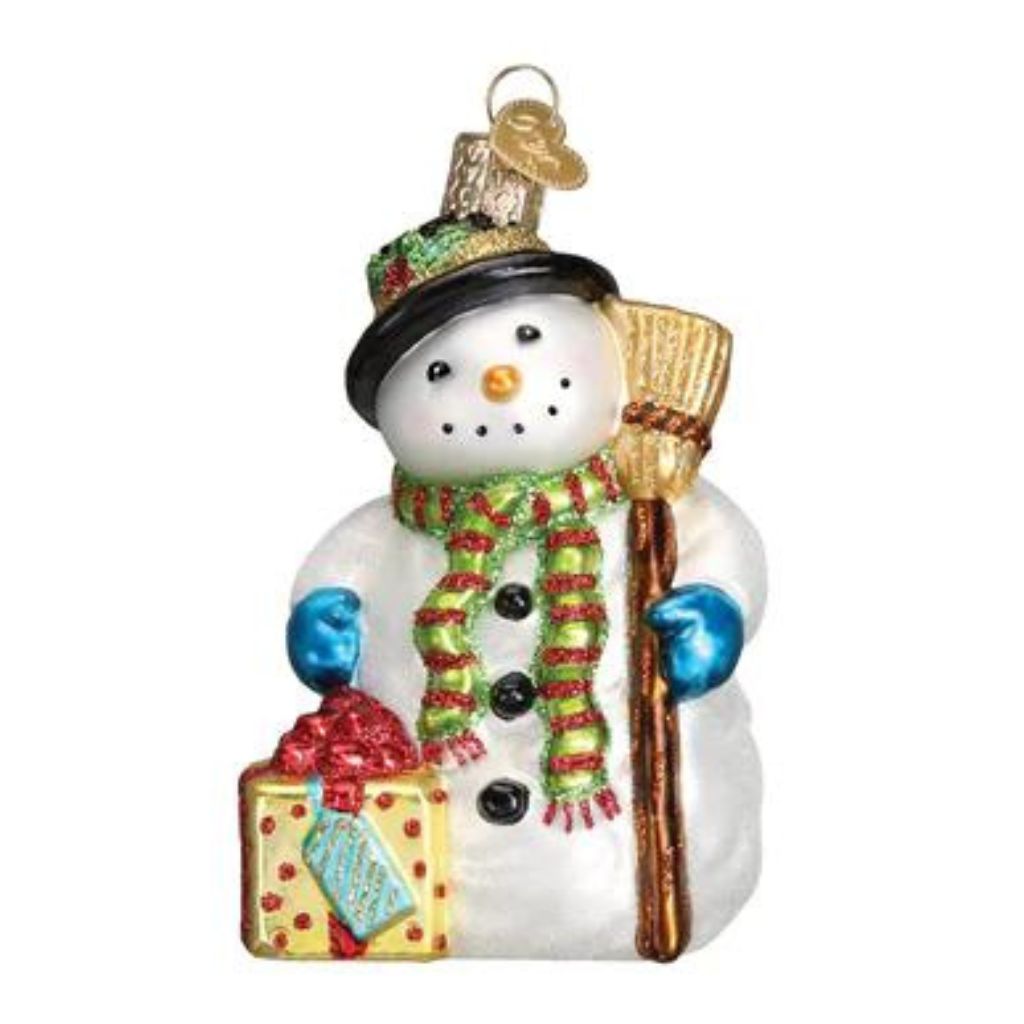 Old World Christmas - Ornament Glass Gleeful Snowman