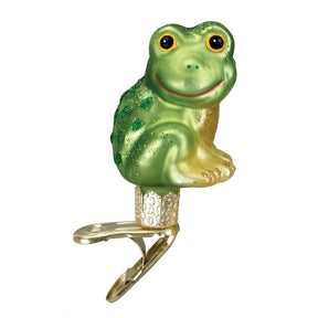 Old World Christmas - Ornament Glass Happy Frog