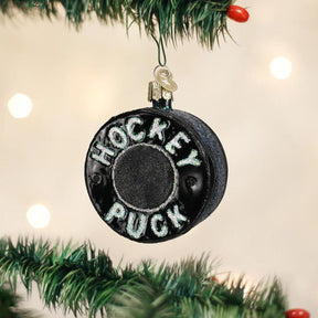 Old World Christmas - Ornament Glass Hockey Puck
