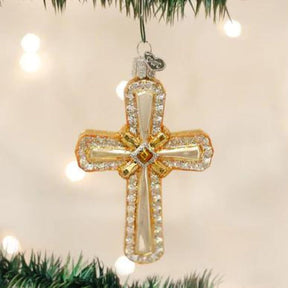 Old World Christmas - Ornament Glass Holy Cross