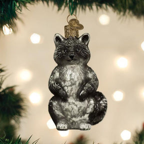 Old World Christmas - Ornament Glass Raccoon Vintage