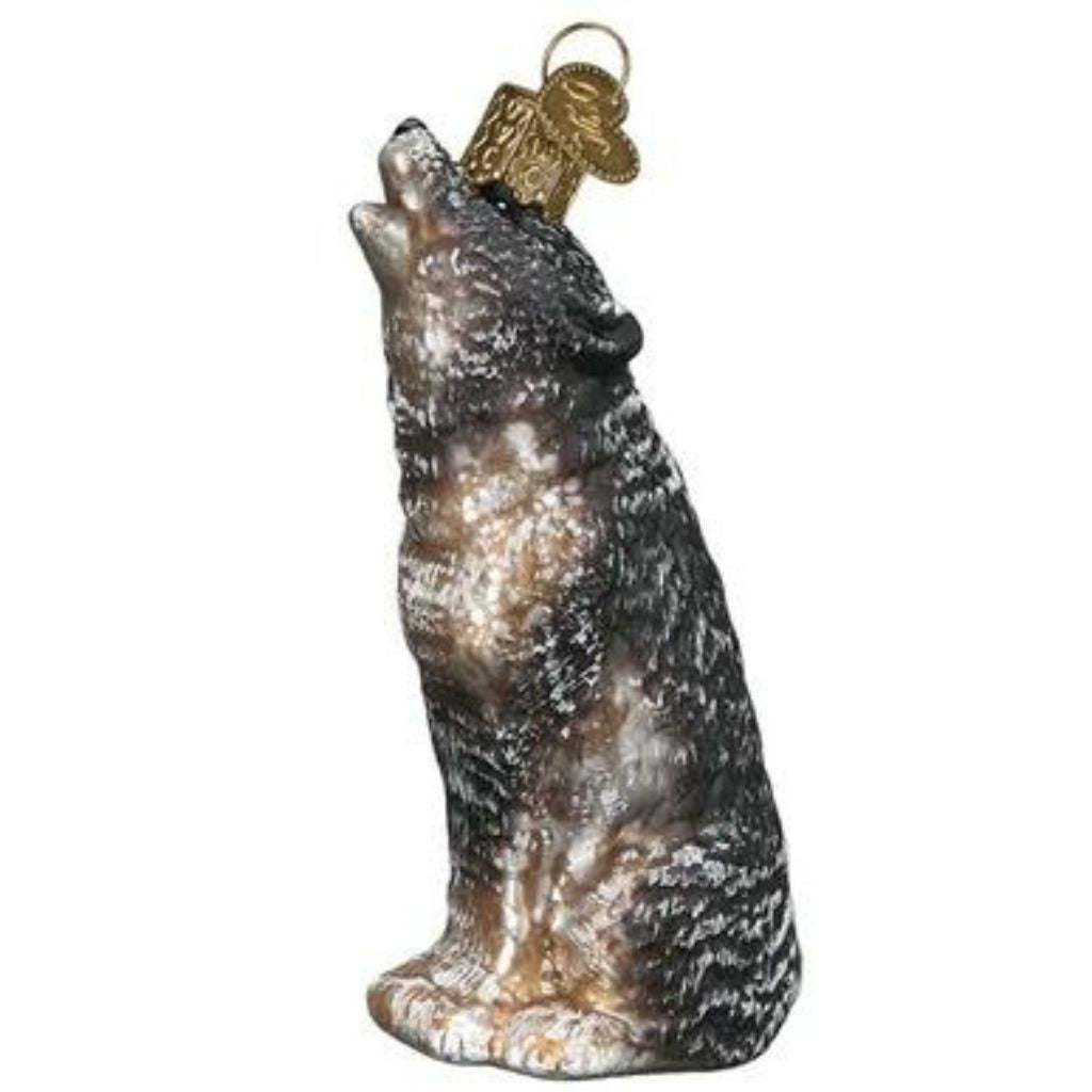 Old World Christmas - Ornament Glass Wolf Howling Vintage
