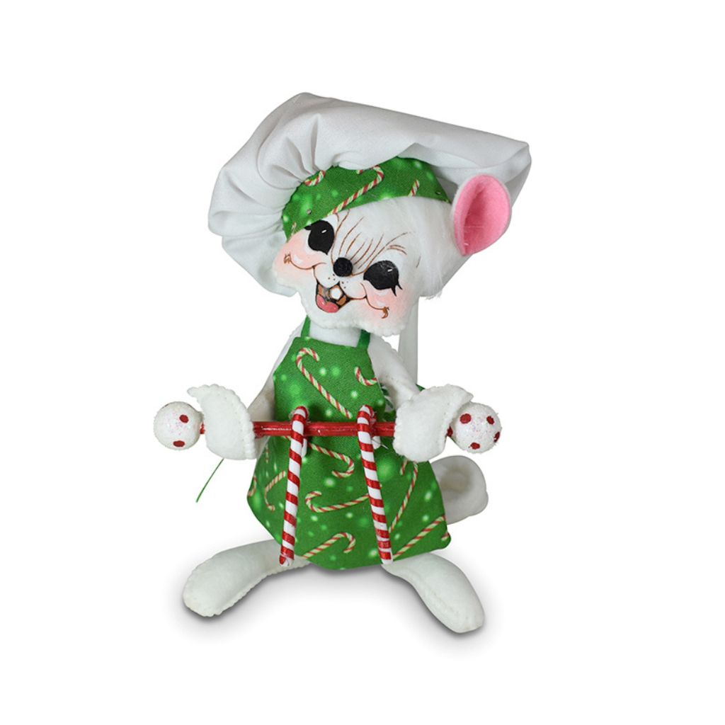 Annalee Candy Cane Chef Mouse