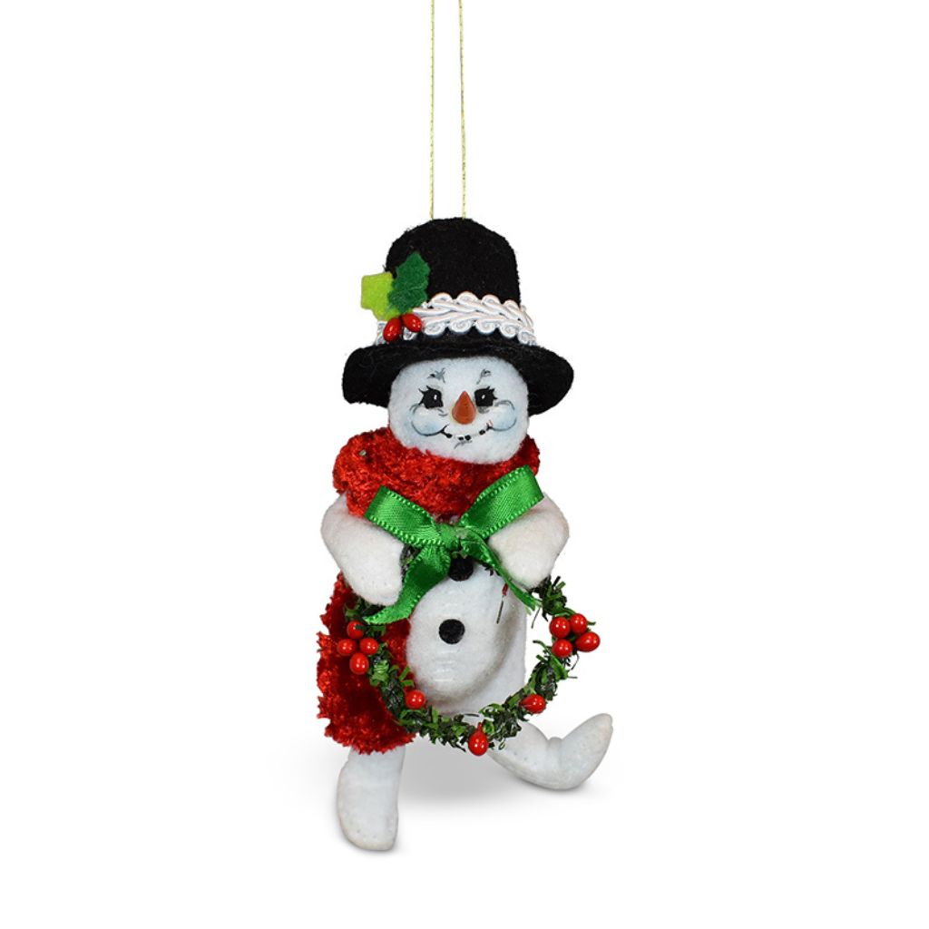 Annalee Ornament Crimson Crush Snowman