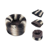 Snuggle Bed Graphite Black - Forms Round Donut or HidingBed