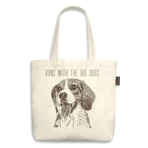 Tote Bag Beagle - Runs With	The Big Dogs