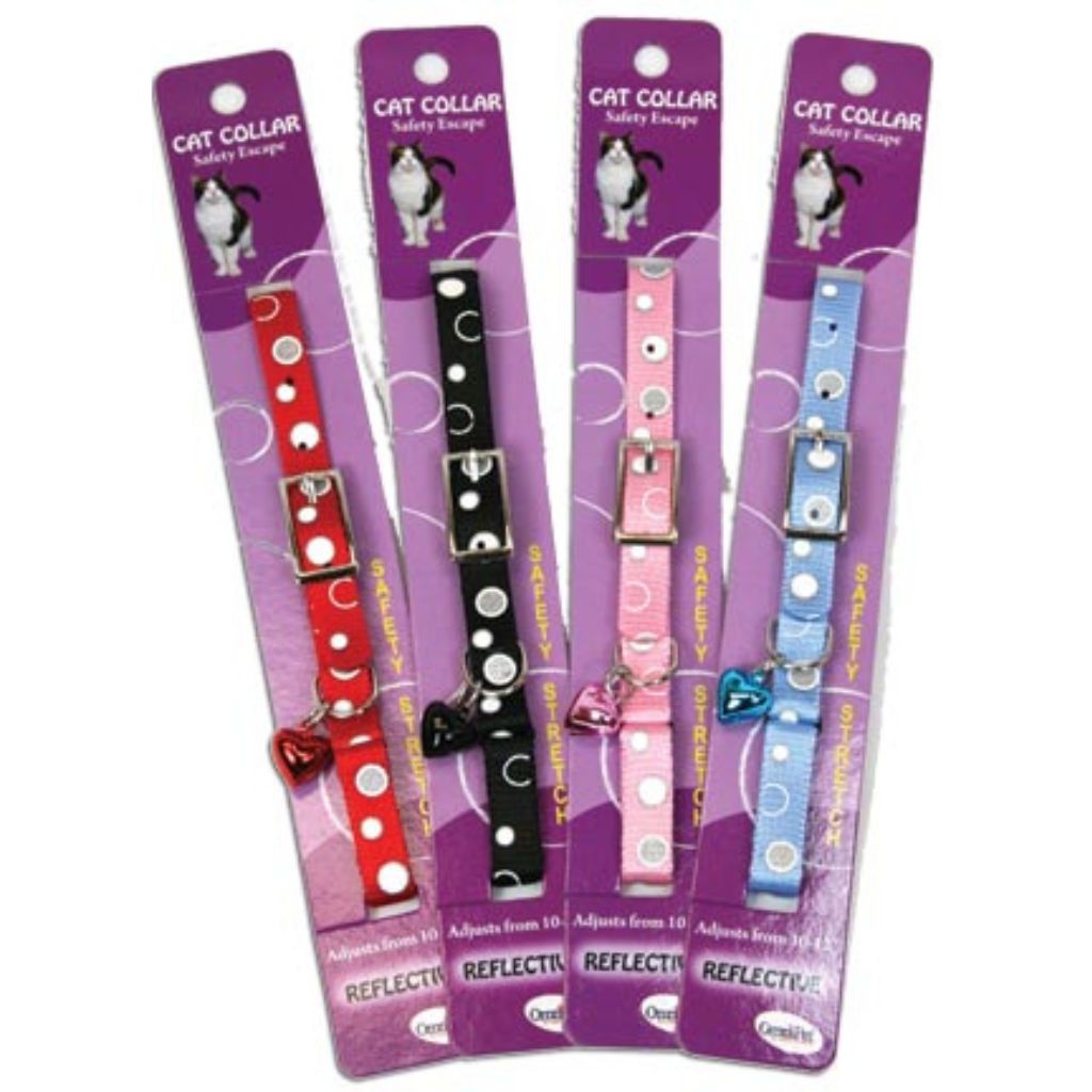 Cat Collar Nylon Reflective Bubbles and Bell