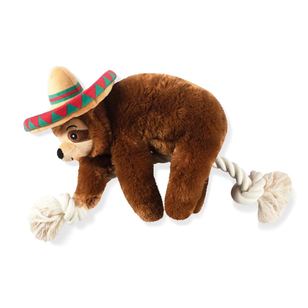 Sombrero Sloth Plush Dog Toy