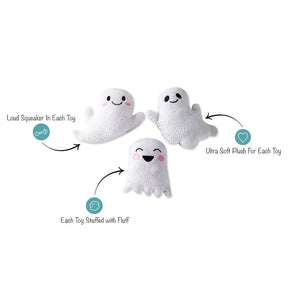 Hey Boo Ghosts 3 pieces Plush Dog Toy