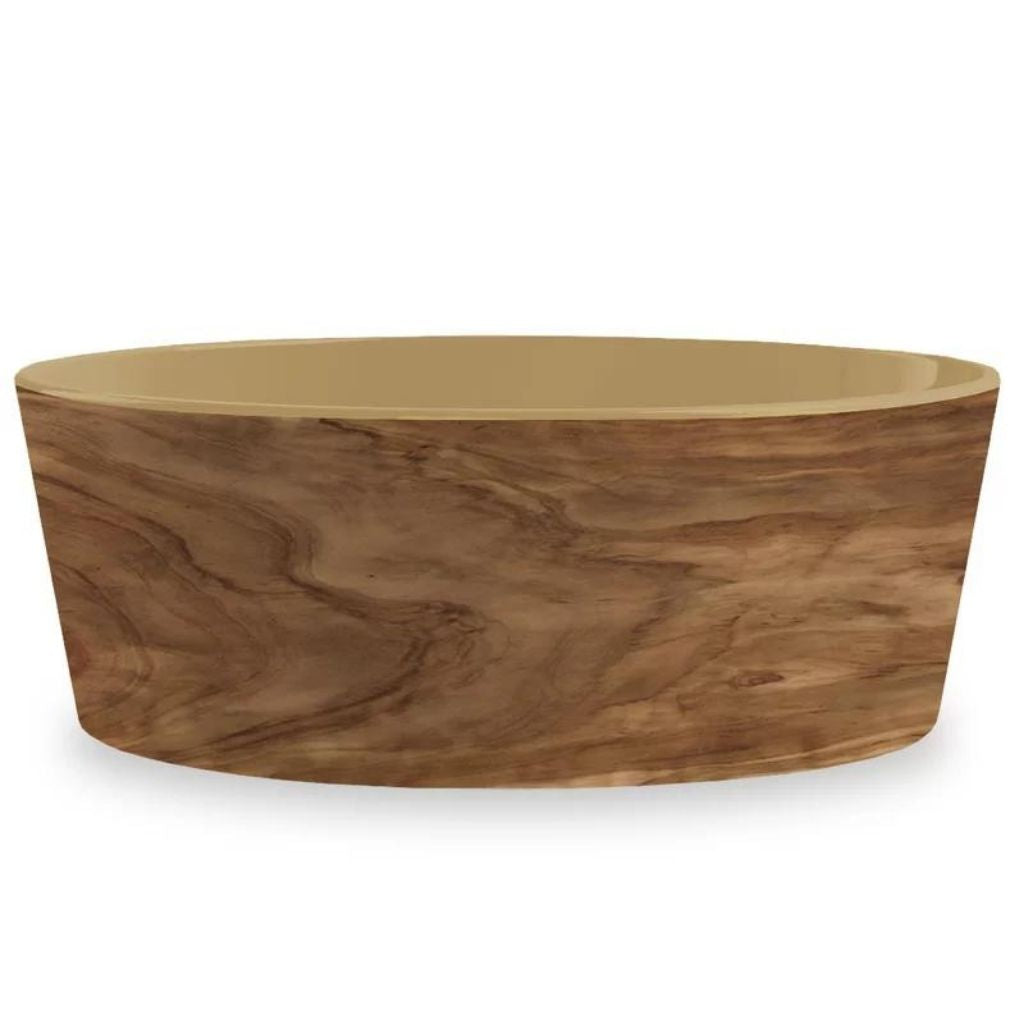 Pet Bowl Melamine Wood w Brown-Southern Agriculture