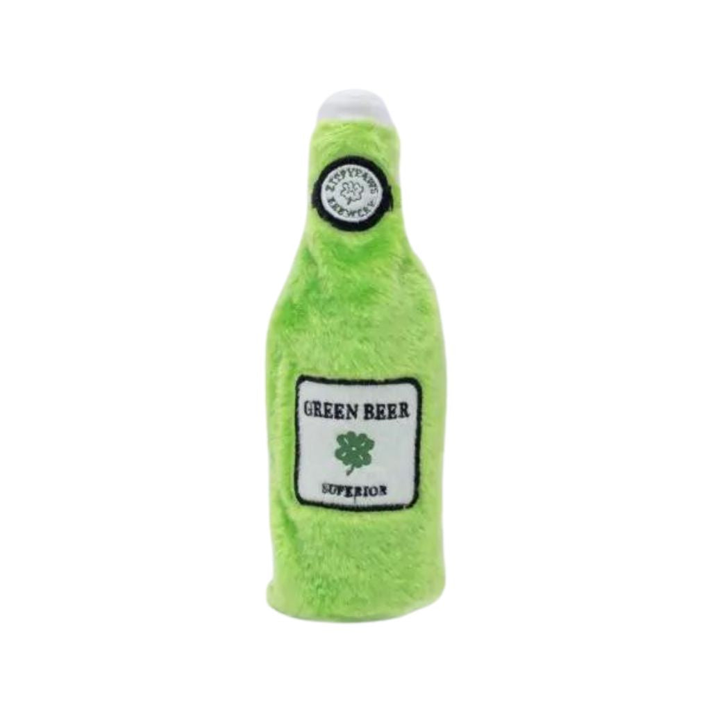 ZippyPaws - Green Beer Superior Happy Hour Crusherz Water Bottle/Squeaker Cap