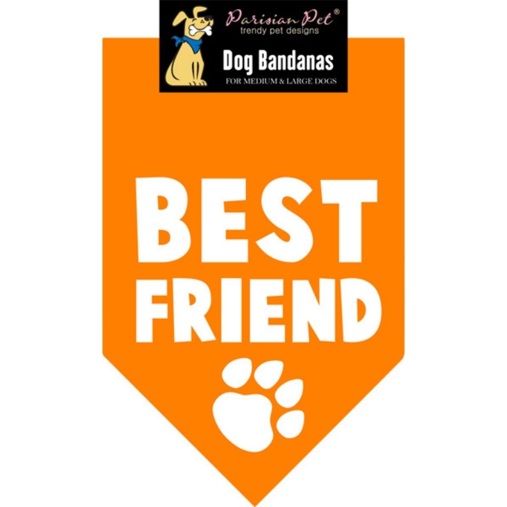 Parisian Pet - Dog Bandana "Best Friends" Orange-Southern Agriculture