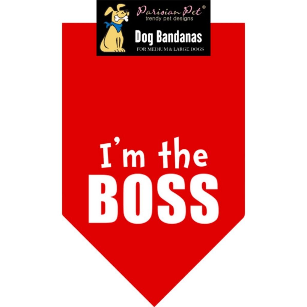 Dog Bandana "I'm The Boss"-Southern Agriculture