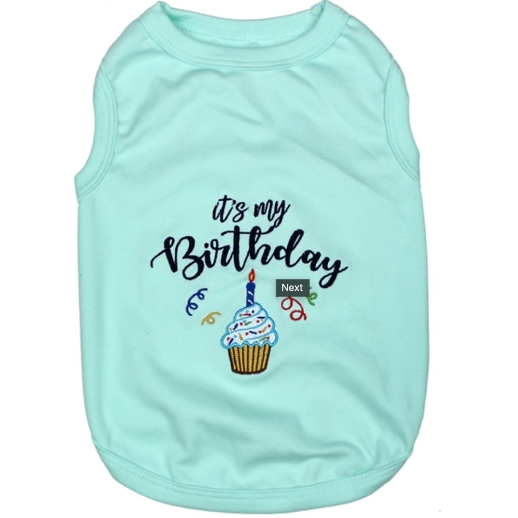 Dog T-Shirt "Its my Birthday" Blue-Southern Agriculture