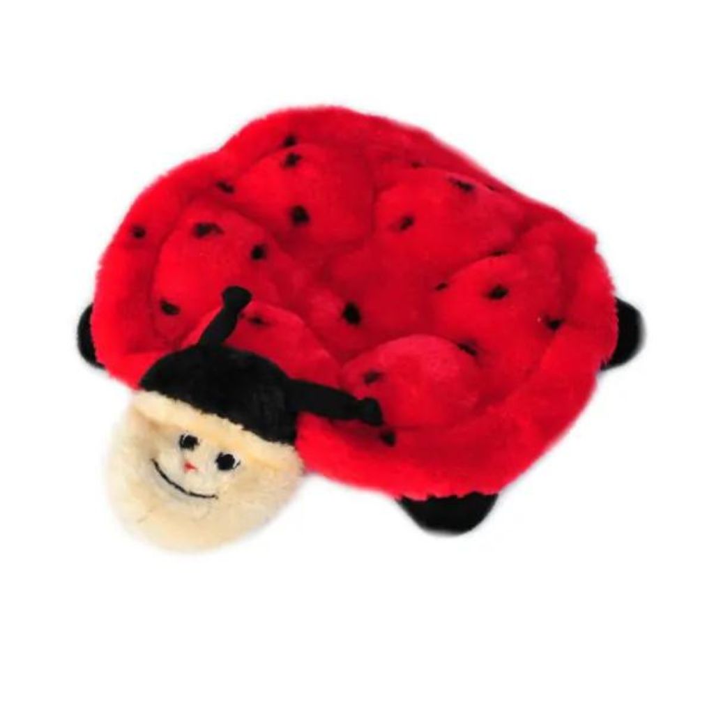 ZippyPaws - Squeakie Crawlers Betsey The Ladybug -Flat With 6 Squeakers