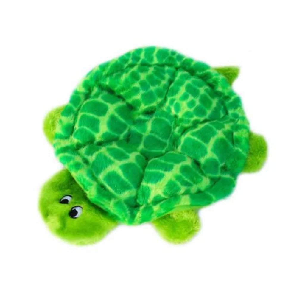 ZippyPaws - Squeakie Crawlers SlowPoke The Turtle - Flat With 7 Squeakers