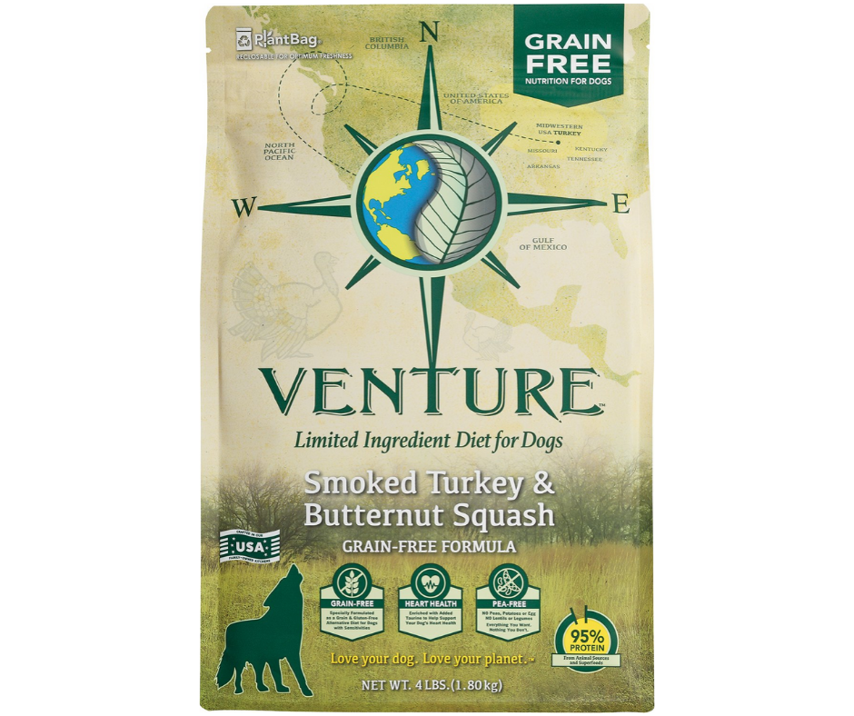Earthborn Holistic Venture - All Breeds, Adult Dog Smoked Turkey & Butternut Squash Recipe Dry Dog Food-Southern Agriculture