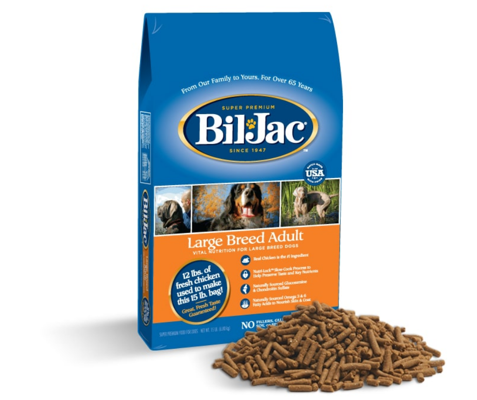 Bil Jac - Large Breed, Adult Dog Chicken, Corn, and Oatmeal Recipe Dry Dog Food-Southern Agriculture