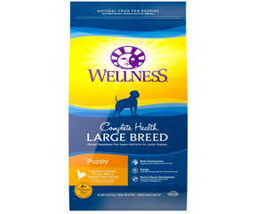 Wellness Complete Health - Large Breed, Puppy Deboned Chicken, Brown Rice & Salmon Meal Recipe Dry Dog Food-Southern Agriculture