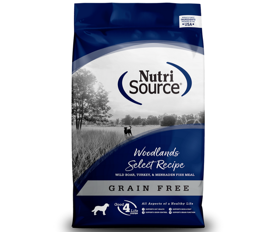 NutriSource - All Dog Breeds, Adult Dog Grain Free Woodlands Select Recipe Dry Dog Food-Southern Agriculture