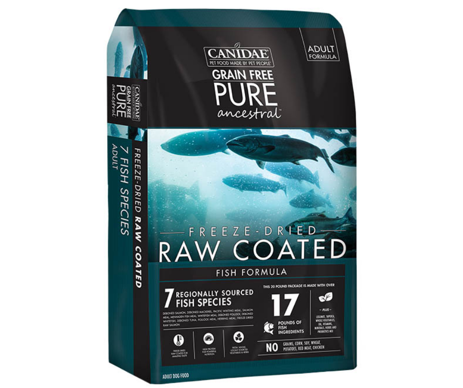 Canidae Grain Free PURE Ancestral - All Breeds, Adult Dog Fish Formula Raw Coated Salmon, Mackerel & Pacific Whiting Recipe Dry Dog Food-Southern Agriculture