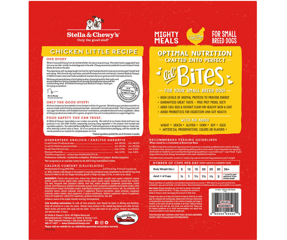 Stella & Chewy's Lil’ Bites - Small Breeds, Adult Dog Chicken Little Recipe Dry Dog Food-Southern Agriculture