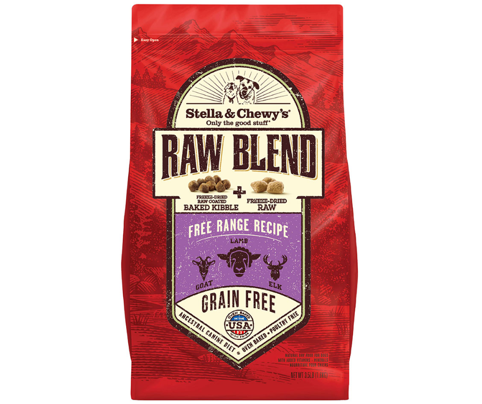 Stella & Chewy's Raw Blend - All Breeds, Adult Dog Free Range, Lamb, Goat, and Elk Kibble Recipe Dry Dog Food-Southern Agriculture