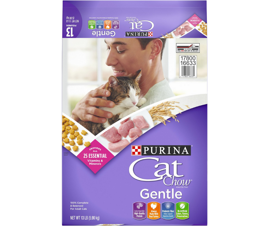 Purina Cat Chow Gentle - All Breeds, Adult Cat Sensitive Stomachs, Turkey Recipe Dry Cat Food-Southern Agriculture