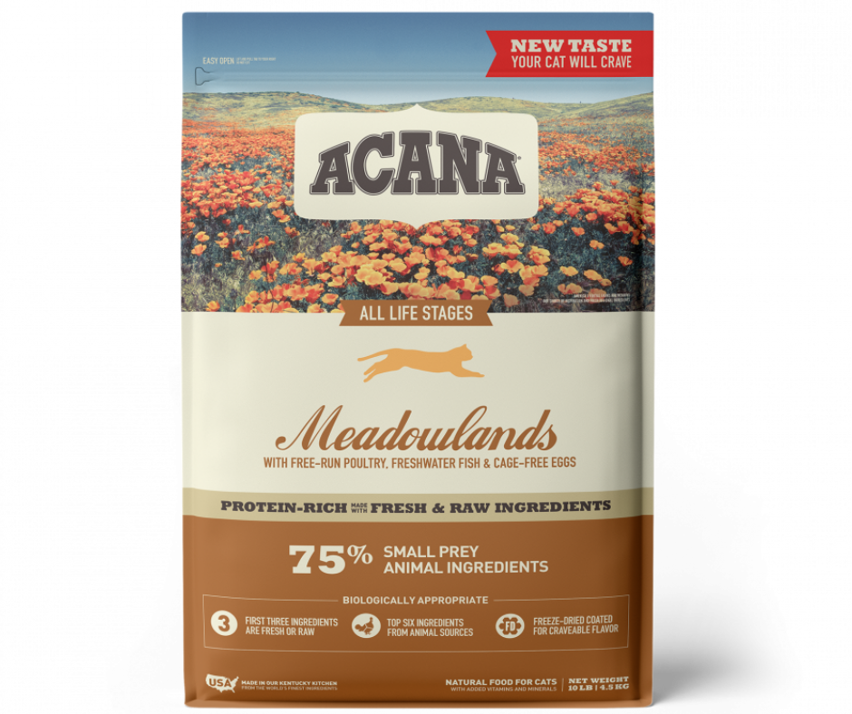 Champion Petfoods, Acana - All Cat Breeds, All Life Stages Meadowlands Recipe Dry Cat Food-Southern Agriculture
