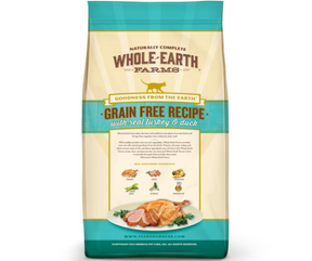 Whole Earth Farms - All Cat Breeds, All Life Stages Grain-Free, Real Turkey and Duck Recipe Dry Cat Food-Southern Agriculture