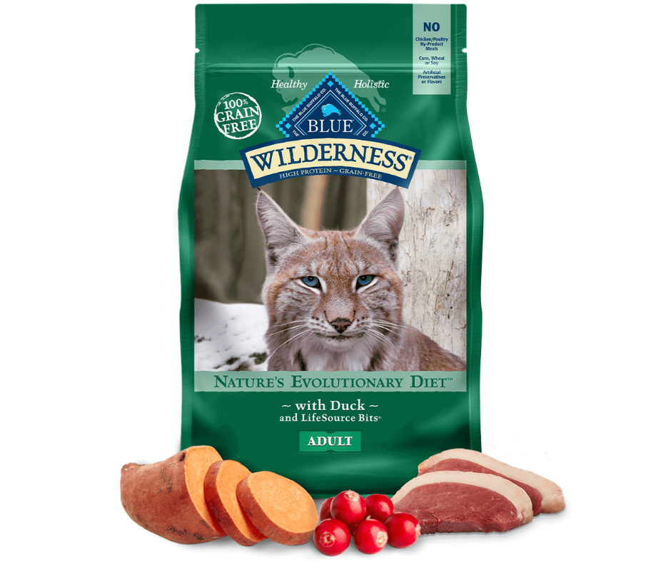 Blue Buffalo Wilderness - All Breeds, Adult Cat Duck Recipe Dry Cat Food-Southern Agriculture