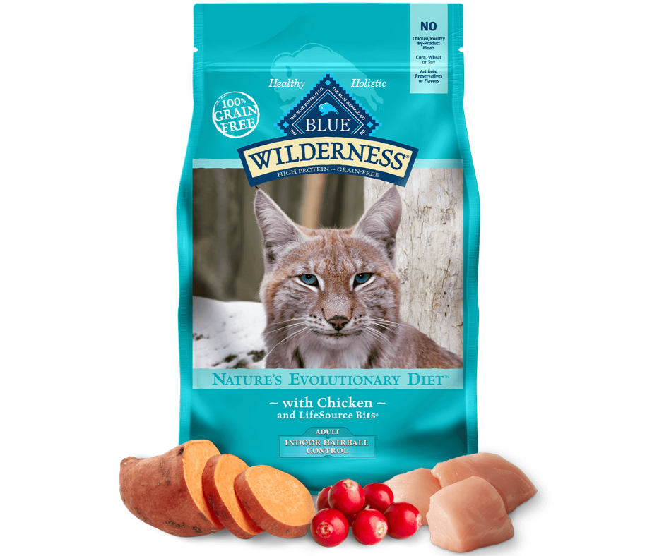 Blue Buffalo Wilderness - Indoor Breed, Adult Cat Hairball Control, Chicken Recipe Dry Cat Food-Southern Agriculture